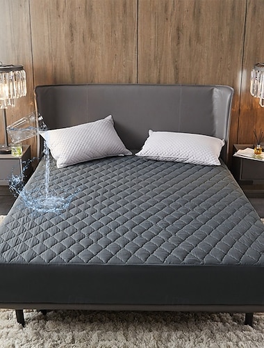  Koninklijke Volledige Koning Beschermende Bedcover Waterdichte Matrasbeschermer Gequilt Fitted Matras Pad Bedbeschermer Matrascover Bedcover Geborsteld Anti Allergie Ademend Vocht Proof