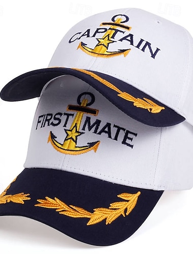 Herr Basebollkeps Solhatt Trucker Hat Vit Svart / vit Bomull / Polyesterblandning Broderad Mode Ledigt Dagligen Bokstav Ankare Justerbara Solskyddskräm Andningsfunktion