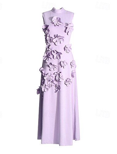 A-Linie Abiballkleider Vintage Kleid Formell Abschlussball Bodenlang Ärmellos Rundhalsausschnitt Rosa Kleid Stretch-Crêpe mit Applikationen 2025
