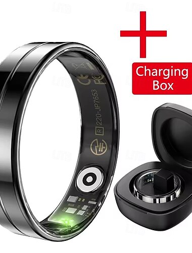  Inel inteligent de modă r11 ultra subțire, grosime de 2,2 mm, carcasă din oțel inoxidabil, monitor de sănătate pentru fitness, monitorizare a ritmului cardiac de oxigen în sânge