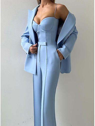  Dreiteilig Brautmutterkleid Elegant Hemdkragen Knöchellänge Polyester Langarm mit Einfarbig 2025