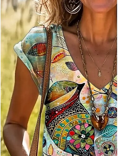  Damen Cami-Top Boho Grafik abstrakt lässig lustig ärmellos Rundhals reguläre Tops Alltagswochenende Print Salbeigrün Sommer