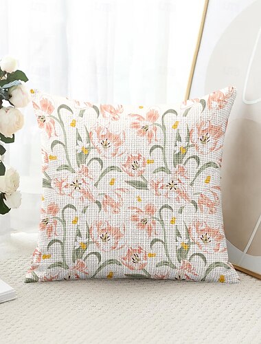  Florale Dekorative Wurfkissenbezüge 1 Stück weicher quadratischer Sofakissenbezug Kissenbezug für Schlafzimmer Wohnzimmer Sofa Stuhl