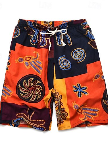  Herren Bademode Surfshorts Badehose Schwimmshorts kurz Surfshorts Unten Kordelzug Mit Taschen Schwimmen Surfen Strand Wassersport Bedruckt Sommer Frühling