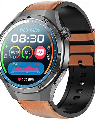  iMosi ET456 Εξυπνο ρολόι 1.56 inch Έξυπνο ρολόι Bluetooth ΗΚΓ + PPG Παρακολούθηση θερμοκρασίας Βηματόμετρο Συμβατό με Android iOS Γυναικεία Άντρες Κλήσεις Hands-Free Αδιάβροχη Έλεγχος Μέσων IP68