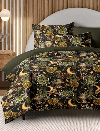  Mandala Bohemian Bettbezug Komplettgröße Bettwäsche Set Baumwoll Bett Sets Steppdeckenbezug Weicher leichter Bettdeckenbezug mit 2 Kissenbezügen für Sommer Frühling Sonne und Mond