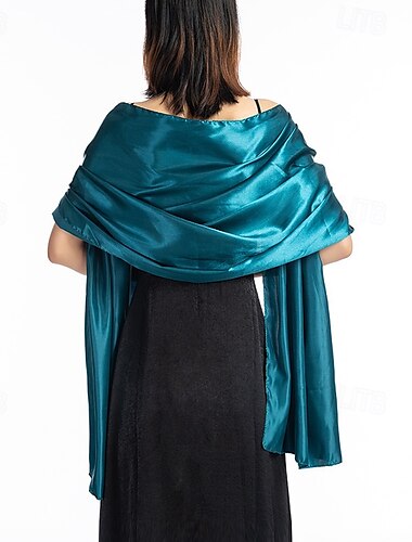  Damenschal Party-Wickeltücher Abendkleid Brautjungfer Lange Schals für Hochzeit Leichter Chiffon Durchscheinend