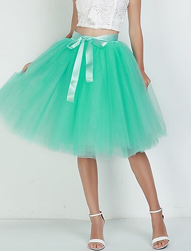  Retro Vintage 1950er Reifrock Krinoline Unterrock Tüllrock A-Linie Damen Maskerade Party-Abendmode Cocktailparty Teegesellschaft Erwachsene Rock