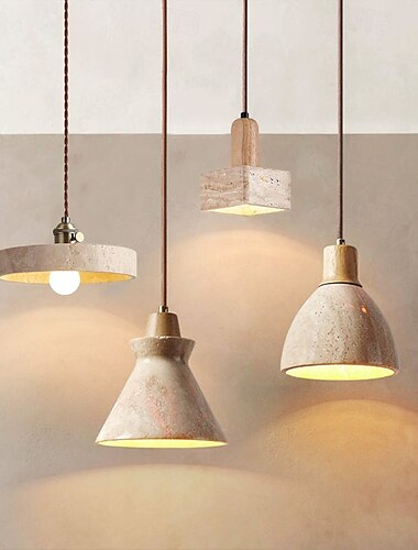  21 cm Diseño de linterna Formas geométricas Lámparas Colgantes Piedra Estilo artístico Estilo formal Estilo retro Vintage Tradicional / Clásico 110-120V 220-240V