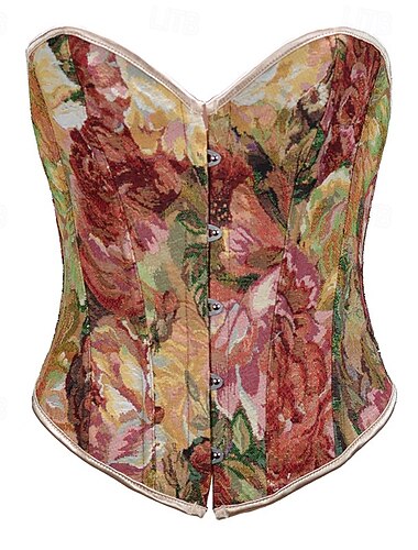  Retro Vintage Mittelalterlich Renaissance Korsett Weste Vollbusig Damen Keltisch Fantasie Halloween Karneval Maskerade Party Casual LARP Erwachsene Korsett