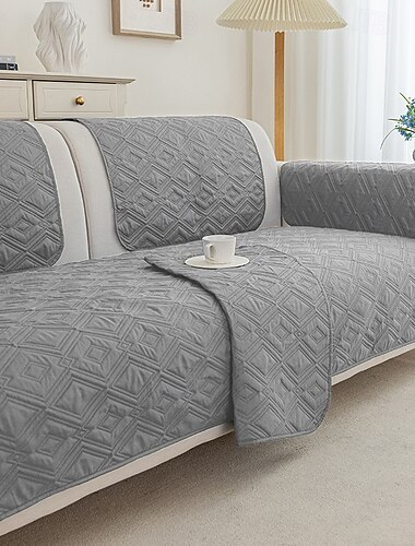  wasserdichte Sofaabdeckung für Kissencouch Sofaabdeckung für Hunde wasserfeste Möbelschutzabdeckung mit Schaumstoffstäben elastische Bänder für Haustierkatze