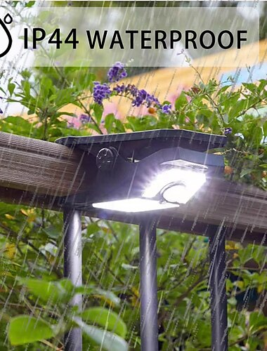  Solar-Straßenlaterne mit USB-Direktaufladung, LED-Beleuchtung mit doppelter Stromversorgung und dreistufiger Einstellung, intelligente Körpererkennung, tragbare Installation, geeignet für Gärten,