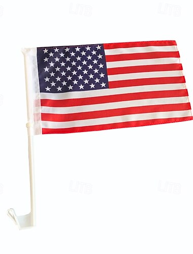  US Amerikanische Autoflagge mit Fensterclip