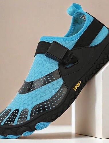  Chaussures aquatiques pieds nus pour hommes - bleu aqua, séchage rapide, sangle réglable - idéales pour les sports nautiques et les activités de plein air