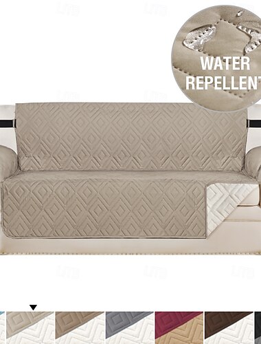  wasserdichte Sofaabdeckung für Kissencouch Sofaabdeckung für Hunde wasserfeste Möbelschutzabdeckung mit Schaumstoffstäben elastische Bänder für Haustierkatze
