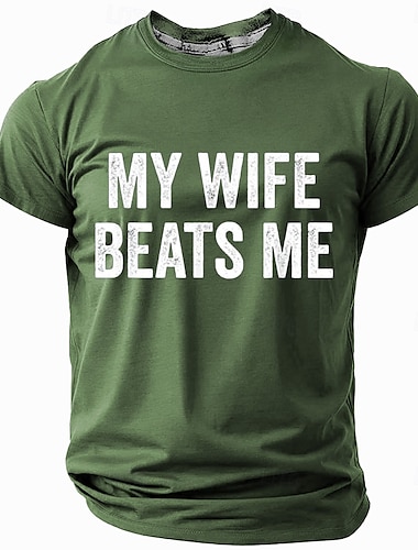  Herr Rolig fru T-shirt Kortärmad T-shirt 3D-tryck Rund hals Skjorta Mode Dagligen Gata Dagligen Svart Rubinrött Blå Sommar Vår Kläder S M L XL XXL XXXL 4XL