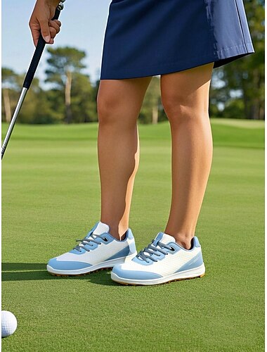  Damen Turnschuhe Flyknit Schuhe Outdoor Täglich Reise Kontrastfarbe Flacher Absatz Runde Zehe Sport Brautkleider schlicht Komfort Wanderschuhe Kunstleder Fliegendes Weben Schnürsenkel Weiß / Blau