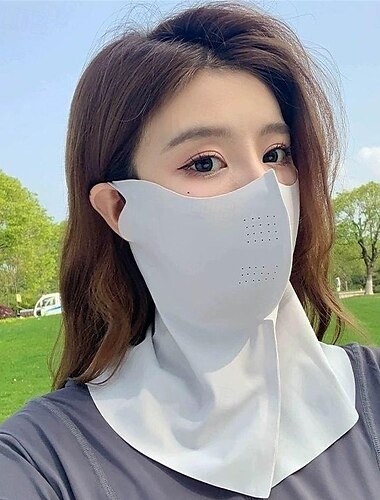  Sonnenschutzmaske für Frauen, nahtlose, atmungsaktive UV-Gesichtsabdeckung aus Eisseide mit 3D-Augenschutz, Vollgesichtsstaub &Sonnenschutz für Outdoor-Wandern, Angeln