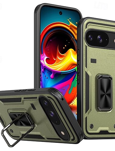  Handy Hülle Handyhüllen Für Google Pixel 9 Pro Pixel 9 Pro XL Pixel 9 Rückseite Inhaber anrufen Magnetisch Stoßresistent Retro TPU PC