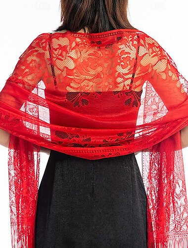  dámská zavinovačka elegantní polyesterové svatební zavinovačky bez rukávů se střapcem na párty jaro  & letní