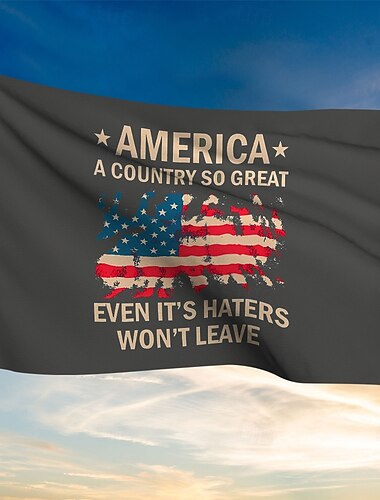  4. Juli Innen-/Außendekoration mit Ösen patriotische Flagge Unabhängigkeitstag Amerikanisches Haus Garten Dekorationen Feiertagsbanner Schild