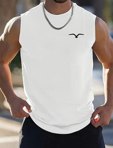  Homme Débardeur Sous-Vêtements T-shirt sans manches Sans manches Col Rond Été Graphique Mode Designer Vacances Rue Sortir Noir Blanche Jaune T-shirt haut de gamme pour homme