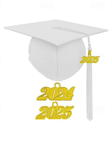  2025 matte Graduierungskappe mit 2025 Quaste für Erwachsene High School und Bachelor Master