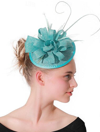  Headdress Fabric Fedora Hat Wedding Birthday Tea Party Horse Race Cocktail Elegant Vintage Cute With Floral Headpiece Headwear