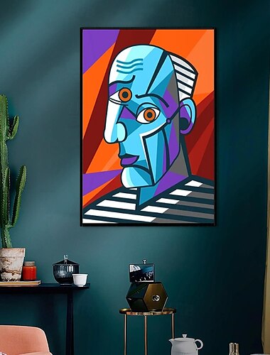  ruční olejomalba plátno umělecká dekorace na stěnu figura ve stylu picasso abstrakt pro domácí dekoraci válcovaný bezrámový nenatažený obraz
