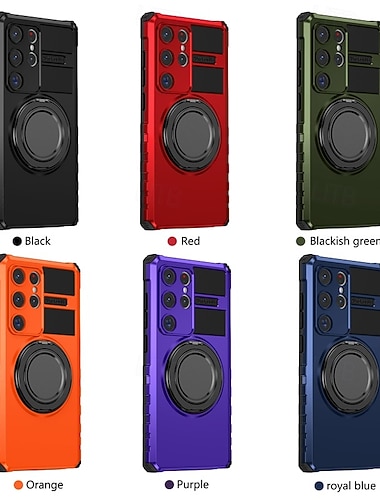  telefon Etui Til Samsung Galaxy S26 Ultra Plus S24 S23 S24 FE S22 S21 Ultra Plus Bakdeksel med stativ Magnetisk Støtsikker Kontor / Bedrift PC