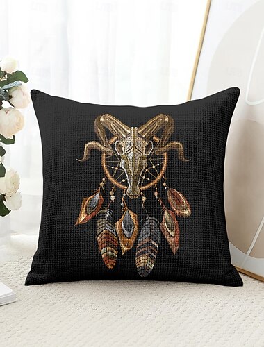  Mandala Bohemian Traumfänger Dekorativer Kissenbezug 1PC Weicher quadratischer Sofakissenbezug Kissenbezug für Schlafzimmer Wohnzimmer Sofa Stuhl