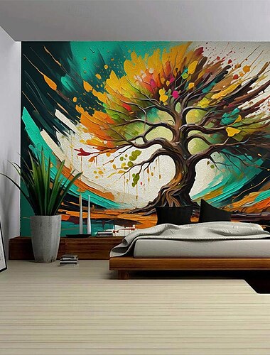  Baum des Lebens hängender Wandteppich Wandkunst große Wandteppichmural Dekor Fotograf Hintergrunddecke Vorhang Haus Schlafzimmer Wohnzimmer Dekoration