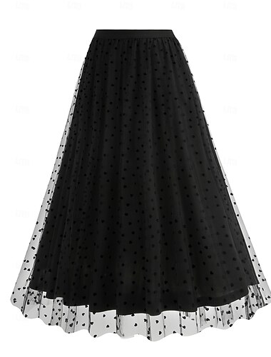  Retro Vintage 1950er Rock Herz Damen Maskerade Alltagskleidung Junggesellinnenabschiedsparty Erwachsene Rock