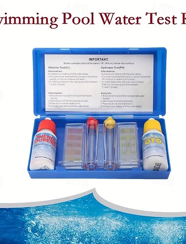  réactif de test de qualité de l'eau de piscine kit de test de chlore résiduel kit de test de pH kit de test d'eau ensemble de réactifs de test d'eau réactif de test OTO
