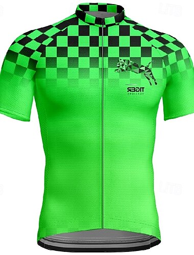  Bărbați Jersey de ciclism Manșon scurt Bicicletă Tricou Tee Jerseu cu 3 buzunare spate Ciclism montan Respirabil Uscare rapidă Proiectare anatomică Wicking Galben Rosu Albastru Plisat Gradiant Sport
