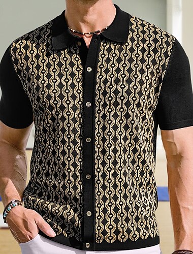  Retro Antiguo Años 70 Pulóveres Camisas Cardigan Hippie Croché Botón hacia abajo Hombre Mascarada Vacaciones Uso Diario Desfile del orgullo Adulto Cima Primavera verano