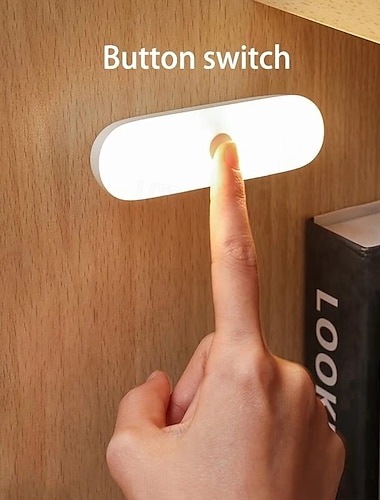  Luz de gabinete recargable, control táctil con atenuación infinita de 3 niveles, pequeña luz nocturna para leer, cocina o frente de espejo, batería incorporada