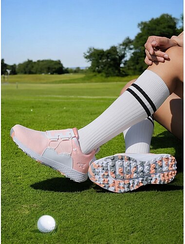  schicke, weiche, rosa Golf-Sneaker für Damen – ultrabequem mit atmungsaktivem Stoff, ideal für das entspannte Golfen