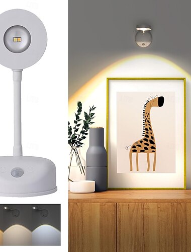  LED-Deko-Nachtlichter, kabellose Wandlampe mit Fernbedienung, 3 Dimmmodi, PIR-Bewegungssensor und Dämmerungssensor, ideal für Schlafzimmer, Galerien und Flure