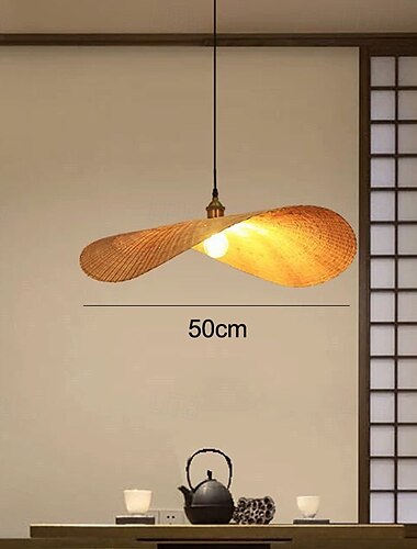  50 cm Lucerna Desgin Závěsná světla Bambus Retro styl Klasický styl Móda Vinobraní tradiční klasika 110-120V 220-240V