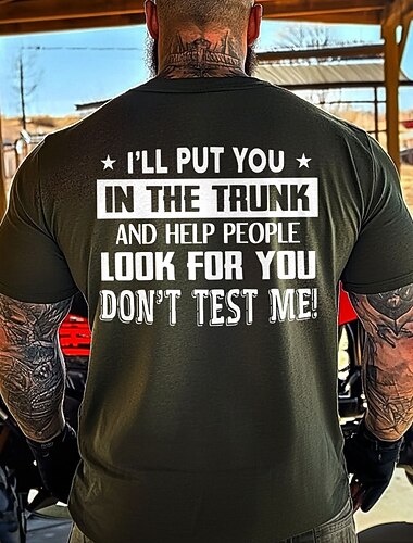 Férfi Vicces szleng Póló Rövid ujjú póló 3D nyomtatás Terített nyak Ing Divat Napi Utca Napi Fekete Medence Lóhere Nyár Tavasz Ruházat S M L XL XXL XXXL