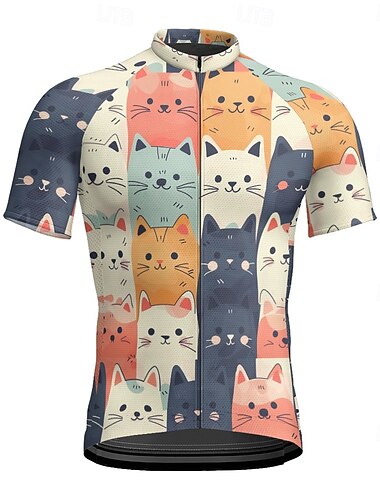  Per uomo Maglia da ciclismo Manica corta Bicicletta Maglietta Maglietta / Maglia con 3 tasche posteriori Ciclismo da montagna Traspirante Asciugatura rapida Design anatomico Ad alta capillarità Blu
