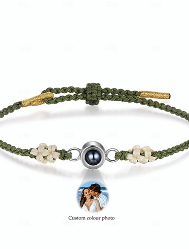  Personalisierte herzförmige Armband das beste Geschenk für Mama - Foto graviert mit Projektionsstein bedeutungsvolles Geschenk für Mutter Frau Partnerin Freundinnen perfekt für den Muttertag Frauentag