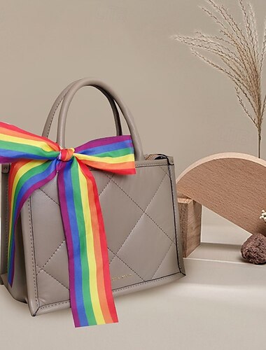  Juni Pride Monat Regenbogen Stoffbänder Regenbogenstreifen Stoff Leinenbänder Gay Pride Monat Juteschnur Drahtbänder für LGBTQ+ Lesben Schwule Bisexuelle Transgender Heimfeier Bastel Deko Frohen Stolz