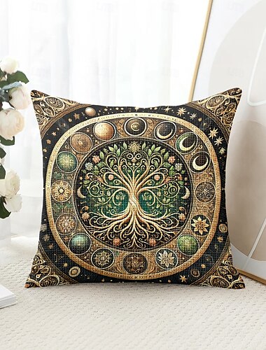  Boom van het Leven Decoratieve Gooi Kussensloop 1PC Zacht Vierkant Bankkussen Sleuf Kussensloop voor Slaapkamer Woonkamer Bank Stoel
