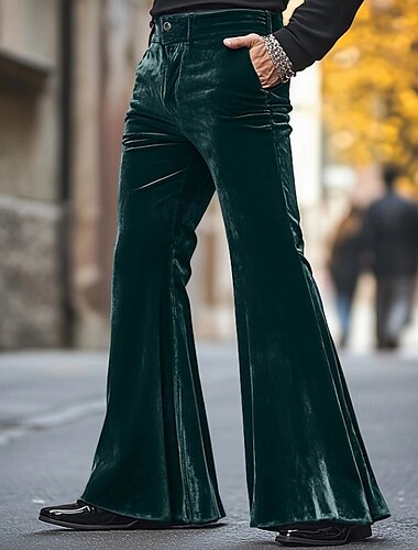  Retro / vintage Anii 1970 Pantaloni Pantaloni cu fund clopot Hippie Disc Bărbați Halloween Carnaval Petrecere Zilnice Parada Mândriei Adulți Pantaloni Toate Sezoanele