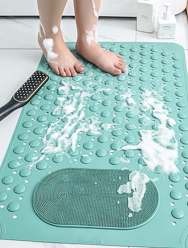  1st badkamer rubberen antislipmat - douchevoetmat met afvoergaten &zuignappen - voor badkamer keuken wasruimte &slaapkamer - geschikt voor natte oppervlakken - perfect cadeau voor housewarming