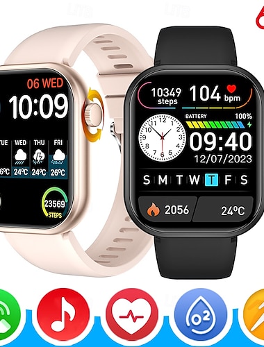  696 G20PRO ساعة ذكية 2.01 بوصة سمارت ووتش بلوتوث ECG + PPG عداد الخطى تذكرة بالاتصال متوافق مع Android iOS نسائي رجالي مكالمات بدون يد تذكرة بالرسالة IP 67 علبة ساعة 41 ملم