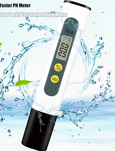  Testeur de qualité de l'eau TDS, précis et fiable, pH-mètre pour eau hydroponique, idéal pour l'eau potable, les aquariums, les jardins intérieurs et la maison.