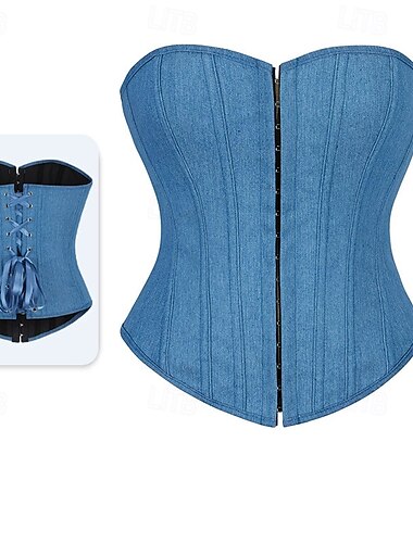  Rokoko Brustkorsett Maskerade Überbrustkorsett Cosplay Bauchkontrolle Push-Up Jacquard Jacquard Damen königlich Maskerade Party Karneval von Venedig Erwachsene Korsett